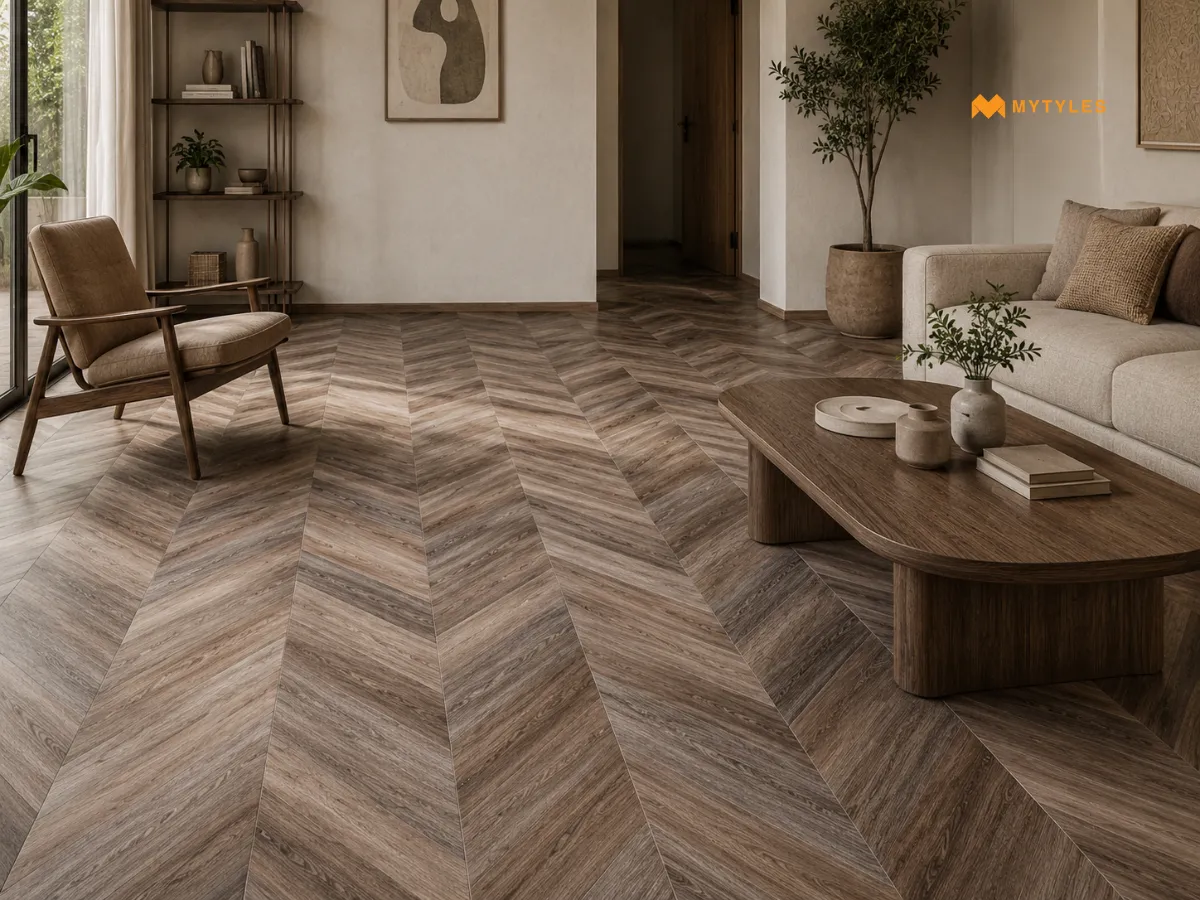 Mixed-Shade Wooden Floor Tiles for More Colour Variation